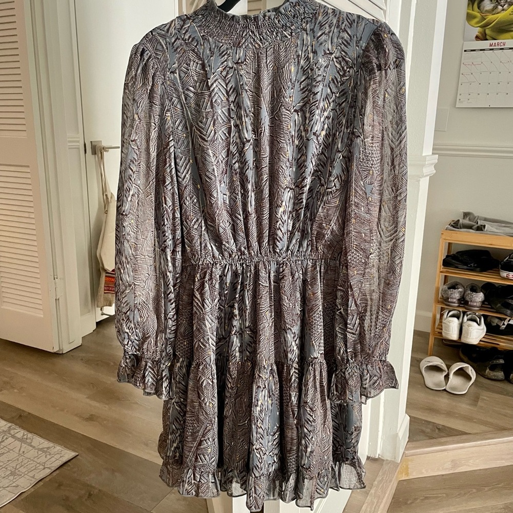 Elegant Gray Patterned Dress